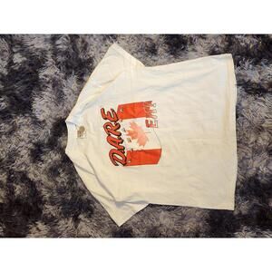 Vintage y2k DARE D.A.R.E Canada Eh Mens Large Graphic Short Sleeve T Shirt White